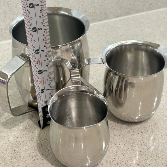 3-Piece Stainless Steel Pitcher Set - Picture 2 of 4